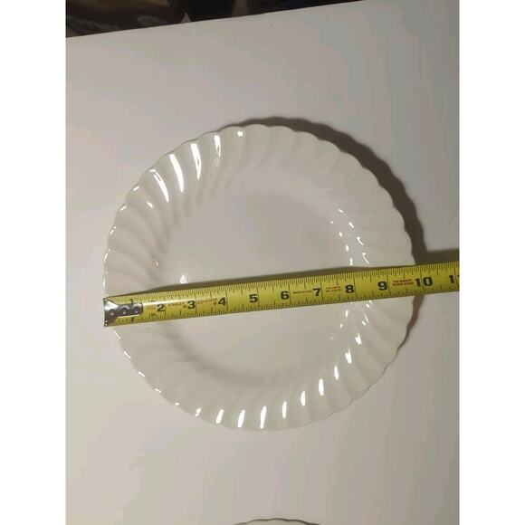 COPY - Johnson Brothers Regency Snow White Swirl Plate 10"set of 8 - Picture 4 of 4